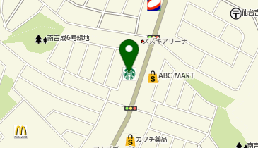 スターバックス コーヒー 仙台南吉成店の地図画像