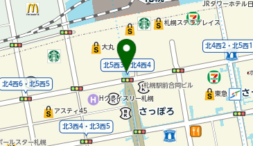 スターバックス コーヒー 札幌アピア店の地図画像