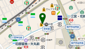 スターバックス コーヒー クレフィ三宮店の地図画像