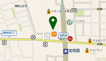 スターバックス コーヒー イオンモール堺北花田ウェルカムコート店(スターバックス ティー & カフェ)の地図画像