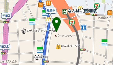 スターバックス コーヒー なんばパークス6階店の地図画像