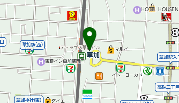 スターバックス コーヒー 草加ヴァリエ店の地図画像