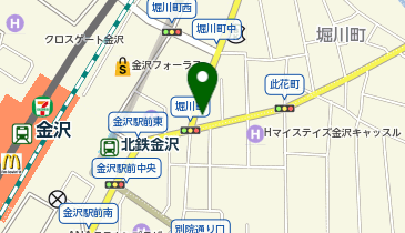 快活CLUB 金沢駅東口店の地図画像