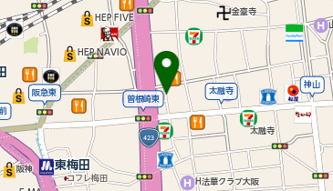 快活CLUB 梅田東通り店の地図画像