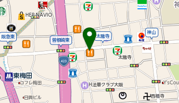 快活CLUB 梅田太融寺店の地図画像