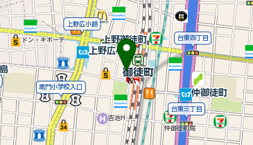 快活CLUB 御徒町駅南口店の地図画像