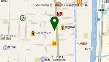 快活CLUB 京都四条河原町2号店の地図画像