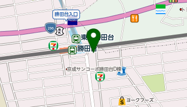 くまざわ書店 勝田台店の地図画像