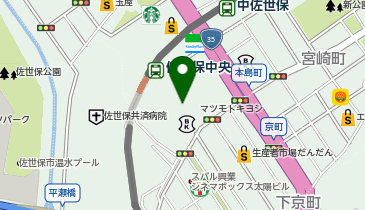 くまざわ書店 佐世保店の地図画像