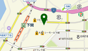 くまざわ書店 下関店の地図画像