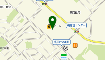 くまざわ書店 桃花台店の地図画像