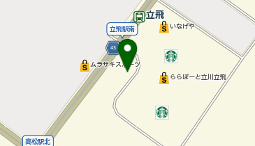 ディッパーダン ららぽーと立川立飛店の地図画像