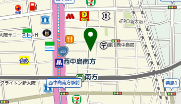PRIVATEBAR K&G 西中島店の地図画像