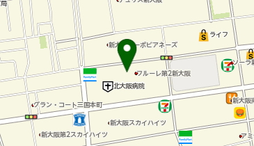 キュラーズ 新大阪店の地図画像