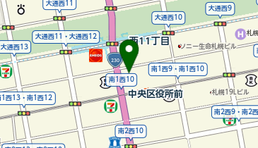 キュラーズ 中央区役所前店の地図画像