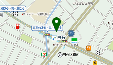 キュラーズ 白石店の地図画像