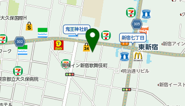 キュラーズ 東新宿店の地図画像