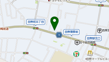 キュラーズ西東京田無店の地図画像