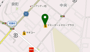 マミープラス 柏若葉町店の地図画像