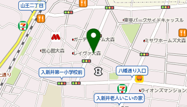 足道楽 大森店の地図画像