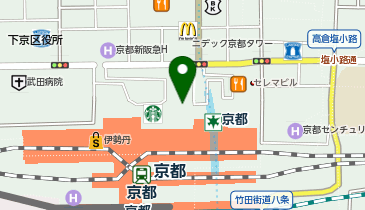 クラフトビアマーケット 京都ポルタ店の地図画像