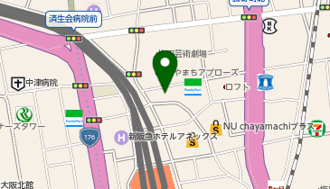 b-monster 梅田スタジオの地図画像