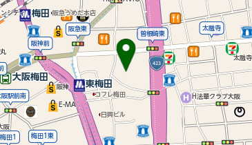 ヴィラフォンテーヌグランド大阪梅田店の地図画像