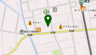 YDC DANCE STUDIO 越谷蒲生校の地図画像