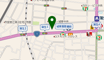 ファディー蒲生店の地図画像
