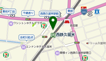 スパゲッティーのパンチョ 西鉄久留米駅店の地図画像