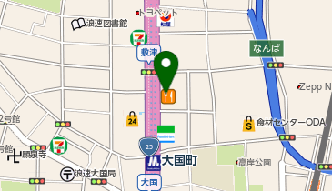 和食しゃぶしゃぶ かごの屋 大国町店の地図画像