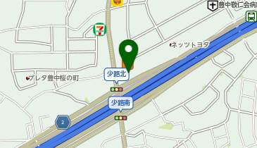 和食しゃぶしゃぶ かごの屋 豊中少路店の地図画像