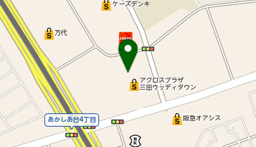 和食しゃぶしゃぶ かごの屋 三田ウッディタウン店の地図画像