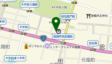 和食しゃぶしゃぶ かごの屋 姫路市民会館前店の地図画像