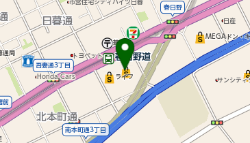 和食しゃぶしゃぶ かごの屋 阪神春日野道駅前店の地図画像