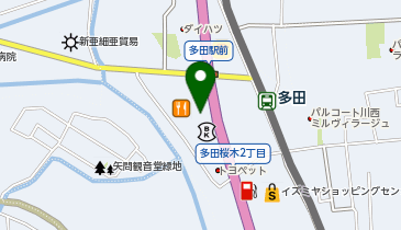 和食しゃぶしゃぶ かごの屋 川西多田店の地図画像