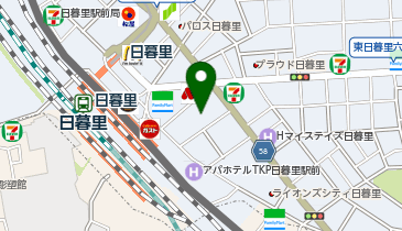 ふりそで工房 アートホテル日暮里ラングウッドの地図画像