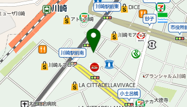 一蔵 川崎店の地図画像