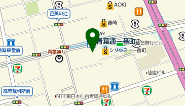 一蔵 仙台店の地図画像