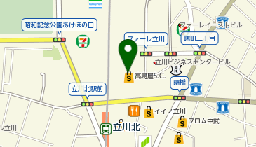 一蔵 立川高島屋S.C.店の地図画像