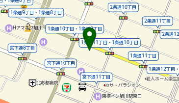 日建学院 旭川校の地図画像