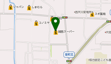 関西スーパー西冠店の地図画像