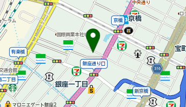 ブラザー東京ショールームの地図画像