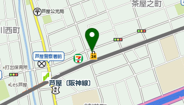 てこや 阪神芦屋駅前店の地図画像