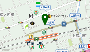 てこや JR芦屋駅前店の地図画像