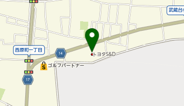 トヨタS&D 府中武蔵台店の地図画像