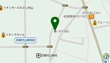 トヨタS&D 武蔵村山店の地図画像