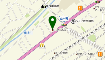 トヨタS&D 八王子店の地図画像