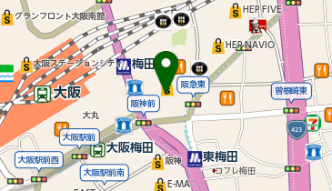 オンディーヌ 梅田本店の地図画像