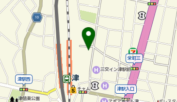 三交の駐ing 津駅前の地図画像